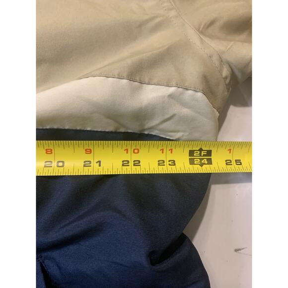 Cleveland Indians Jacket Men's Size XL Vintage Zipper Tan Navy Blue Authentic - Picture 9 of 9